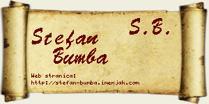 Stefan Bumba vizit kartica